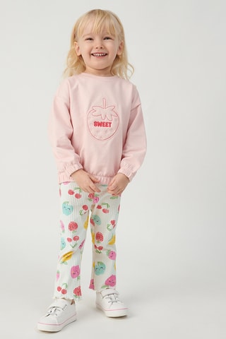 Sweat et pantalon - Ecru et rose