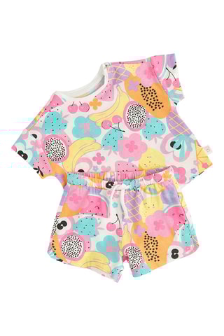 T-shirt et short - Ecru et rose