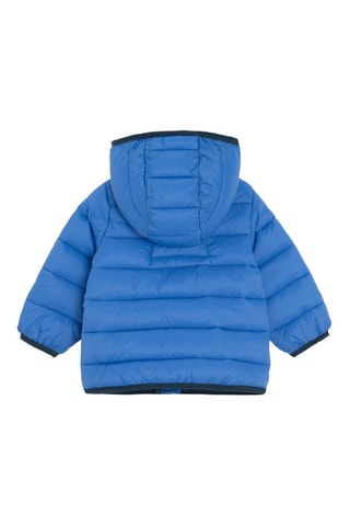 Doudoune à capuche - Bleu électrique et anthracite