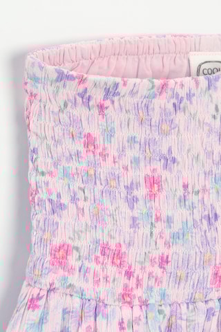 T-shirt et jupe volantée - Ecru et rose