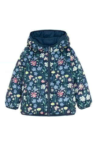 Doudoune réversible à capuche - Bleu marine