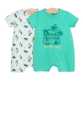 2 combinaisons - Blanc et turquoise