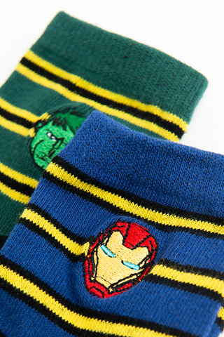 5 paires de chaussettes Avengers Marvel - Gris chiné et noir