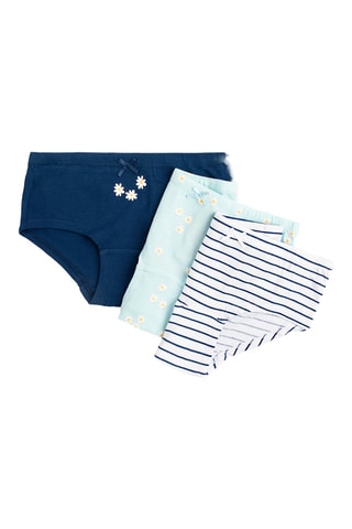 3 culottes - Bleu marine et vert d’eau