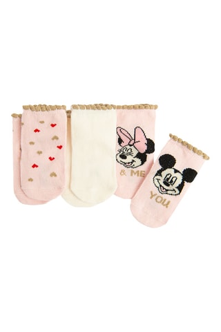 3 paires de chaussettes Minnie Disney - Rose