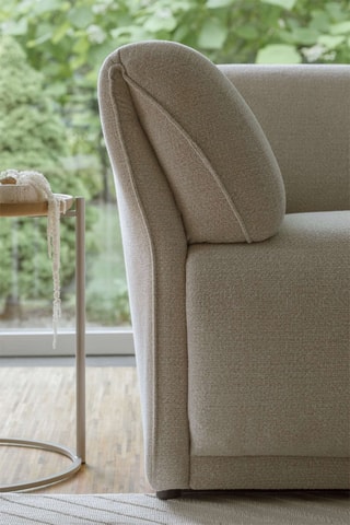 Canapé d’angle gauche panoramique modulaire Gatsby - Beige - 7 places - En polyester