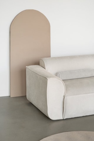 Canapé d’angle gauche panoramique modulaire Flex Felix - Beige - 8 places - En polyester