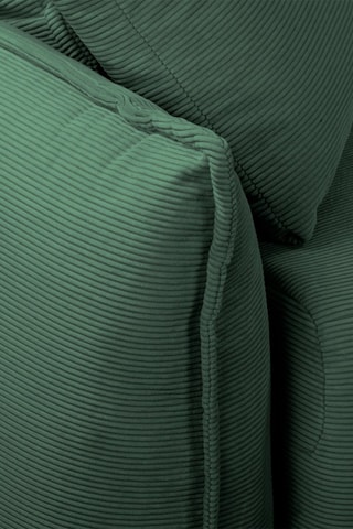 Canapé convertible Lazy Lukka - Vert bouteille - 3 places - En toucher velours côtelé