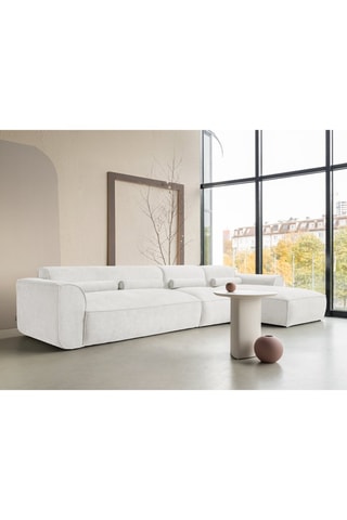 Canapé d’angle droit modulaire Flex Felix - Beige - 6 places - En polyester