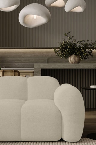 Canapé d’angle gauche modulaire Cloud - Beige - 6 places - En polyester