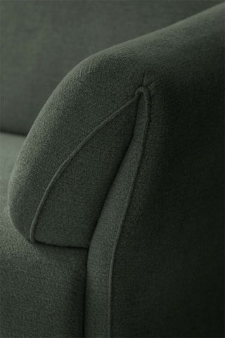 Canapé d’angle gauche modulaire Gatsby - Vert foncé - 6 places - En polyester