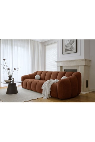 Canapé modulaire Shell - Rouge brique - 4 places - En polyester