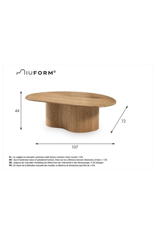 Table basse en chêne Flo - 107 x 44 x 72 cm