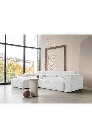 Canapé d’angle gauche modulaire Flex Felix - Beige - 4 places - En polyester