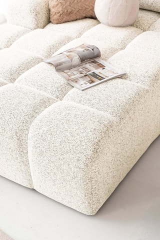 Canapé d’angle convertible Lulu - Beige - 4 places - En polyester