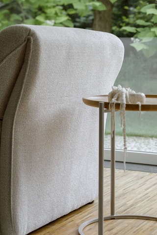 Canapé d’angle gauche modulaire Gatsby - Beige - 6 places - En polyester