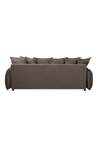 Canapé convertible Lazy Lukka - Gris - 3 places - En toucher velours côtelé