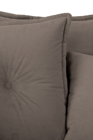 Canapé convertible Lazy Lukka - Gris - 3 places - En toucher velours côtelé