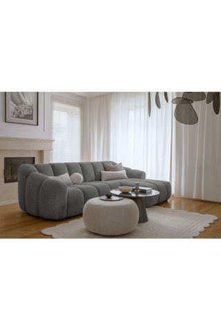 Canapé d'angle droit modulaire Shell - Gris - 4 places - En polyester