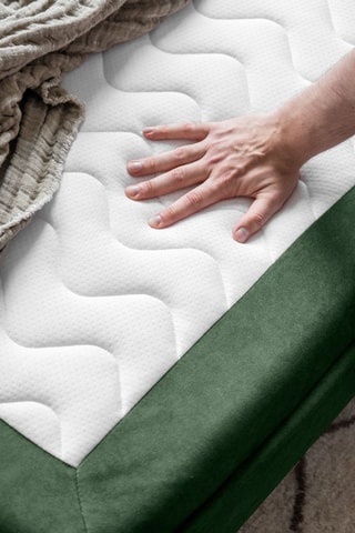 Canapé convertible Charming Charlie - Vert foncé - 3 places - En polyester