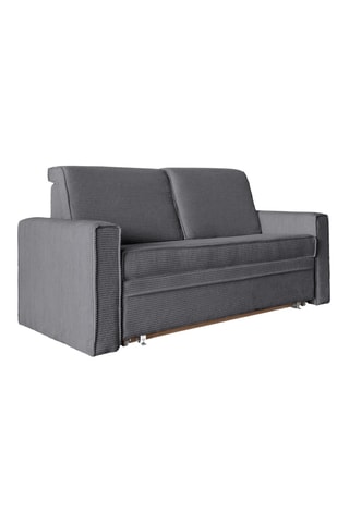 Canapé convertible Lucky Lucy - Gris - 3 places - En tissu structuré