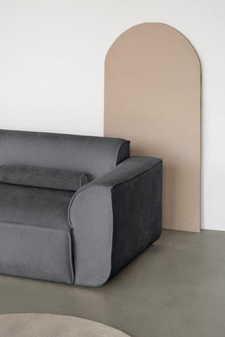 Canapé d'angle droit Flex Felix - Gris - 8 places - En tissu chenille anti-tâche