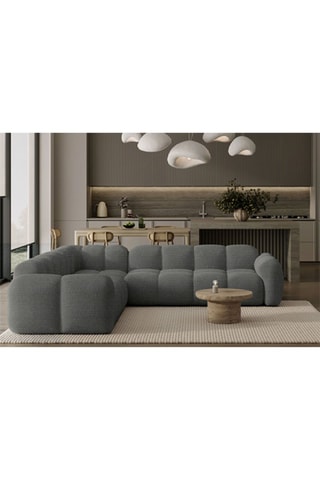 Canapé d’angle modulaire symétrique Cloud - Gris - 7 places - En polyester