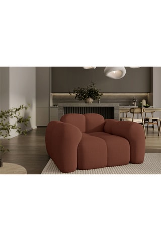Fauteuil Cloud - Rouge brique - En polyester