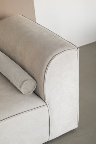 Canapé d’angle droit panoramique modulaire Flex Felix - Beige - 8 places - En polyester