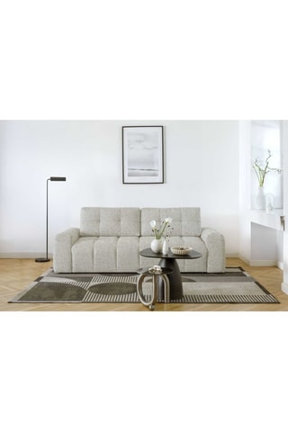 Canapé convertible Lulu - Gris - 3 places - En polyester