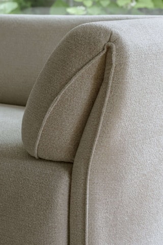 Canapé d’angle droit panoramique modulaire Gatsby - Beige - 7 places - En polyester