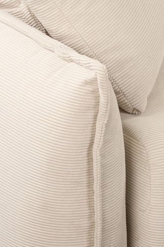 Canapé convertible Lazy Lukka - Beige - 3 places - En toucher velours côtelé