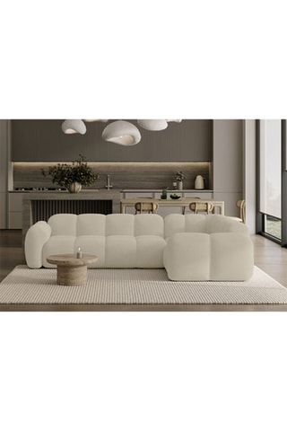 Canapé d’angle droit modulaire Cloud - Beige - 6 places - En polyester