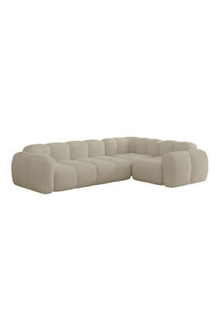 Canapé d’angle droit modulaire Cloud - Beige - 6 places - En polyester