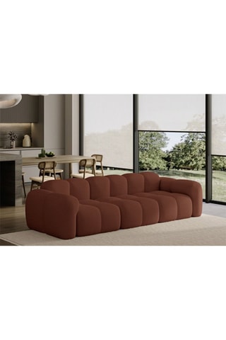 Canapé modulaire Cloud - Rouge brique - 4 places - En polyester