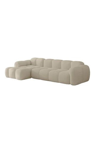Canapé d’angle gauche modulaire Cloud - Beige - 4 places - En polyester