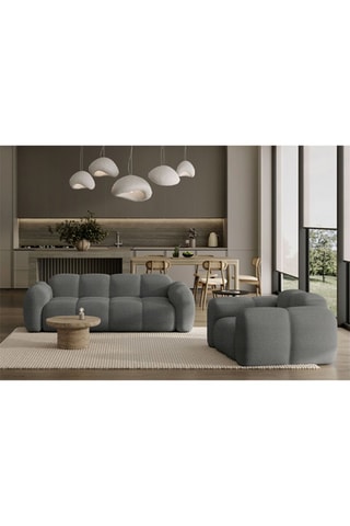 Canapé modulaire Cloud - Gris - 2 places - En polyester
