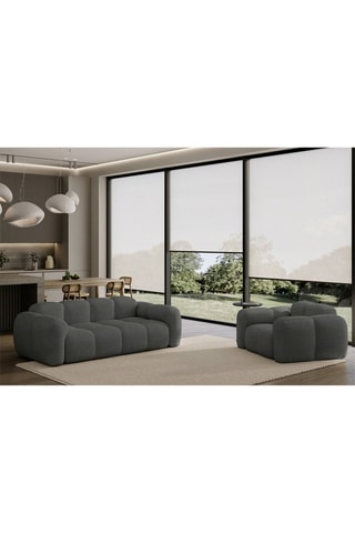 Canapé modulaire Cloud - Gris - 2 places - En polyester