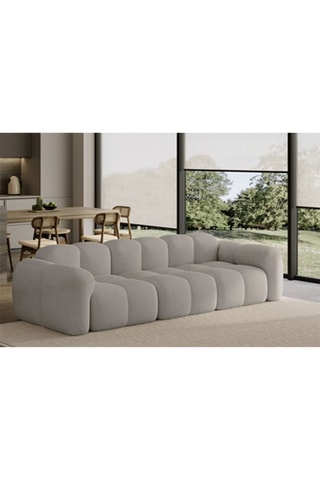 Canapé modulaire Cloud - Gris clair - 4 places - En polyester