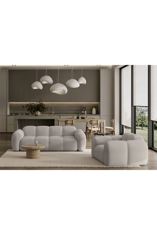 Canapé modulaire Cloud - Gris clair - 2 places - En polyester