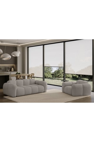 Canapé modulaire Cloud - Gris clair - 2 places - En polyester