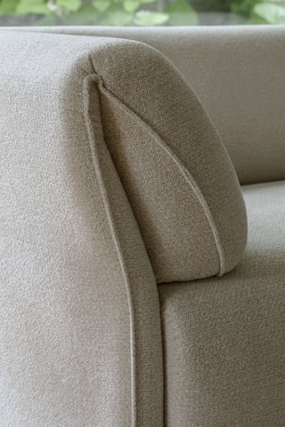 Canapé d’angle droit modulaire symétrique Gatsby - Beige - 4 places - En polyester