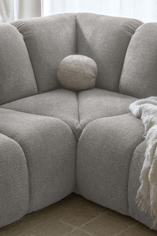 Canapé d’angle droit modulaire Shell - Gris clair - 6 places - En polyester