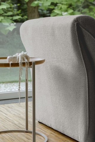 Canapé d’angle droit modulaire Gatsby - Gris clair - 6 places - En polyester