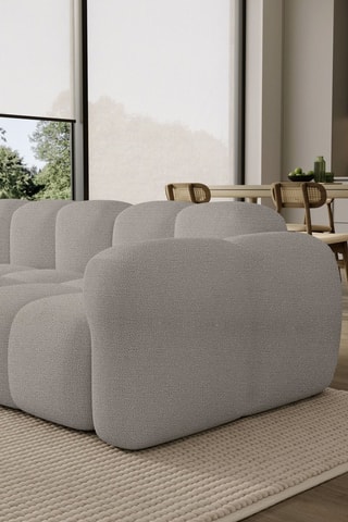 Canapé d’angle droit panoramique modulaire Cloud - Gris clair - 8 places - En polyester