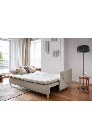 Canapé convertible Simon - Beige - 3 places - En polyester