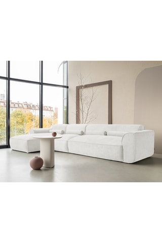 Canapé d’angle gauche modulaire Flex Felix - Beige - 6 places - En polyester