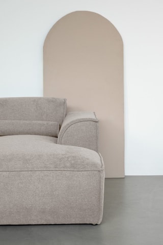 Canapé d’angle gauche panoramique modulaire Flex Felix - Beige foncé - 8 places - En polyester