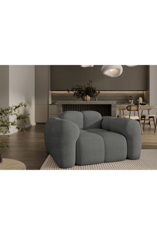 Fauteuil Cloud - Gris foncé - En polyester