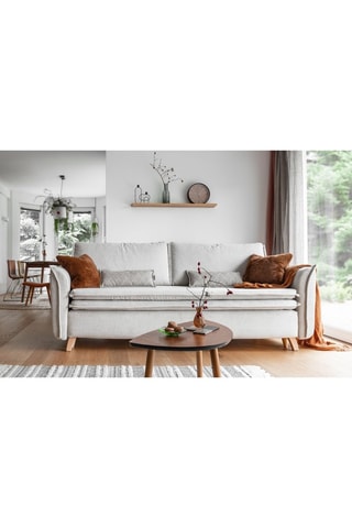 Canapé convertible Charming Charlie - Beige - 3 places - En polyester